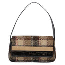 BURBERRY Nova Check Shoulder Bag Wool Beige Auth 137662-13