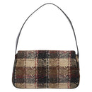 BURBERRY Nova Check Shoulder Bag Wool Beige Auth 137662-2