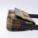 BURBERRY Nova Check Shoulder Bag Wool Beige Auth 137662-3