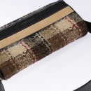 BURBERRY Nova Check Shoulder Bag Wool Beige Auth 137662-6