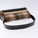 BURBERRY Nova Check Shoulder Bag Wool Beige Auth 137662-7