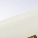 Salvatore Ferragamo Gancini Hand Bag Leather White Gold Auth 137663-9