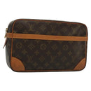 LOUIS VUITTON Monogram Compiegne 28 Clutch Bag M51845 LV Auth 137664-1