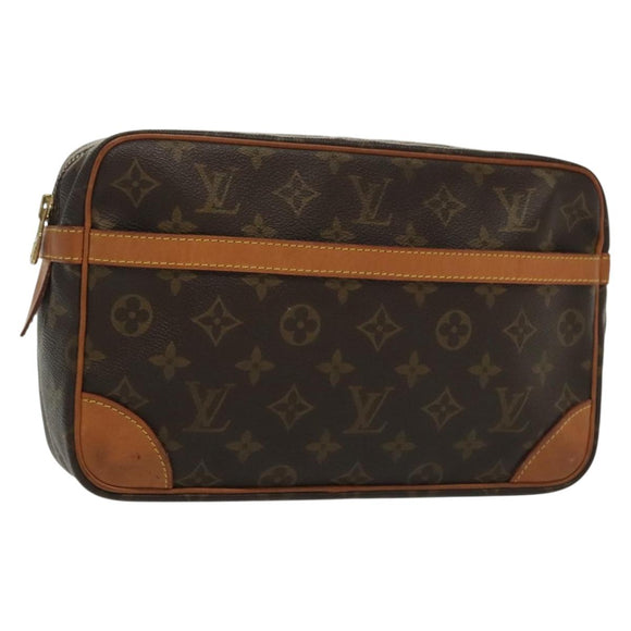LOUIS VUITTON Monogram Compiegne 28 Clutch Bag M51845 LV Auth 137664