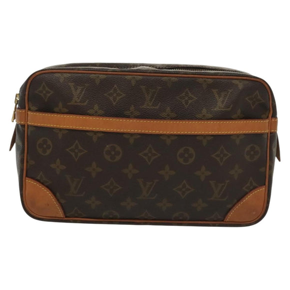 LOUIS VUITTON Monogram Compiegne 28 Clutch Bag M51845 LV Auth 137664