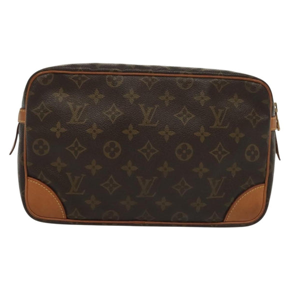 LOUIS VUITTON Monogram Compiegne 28 Clutch Bag M51845 LV Auth 137664