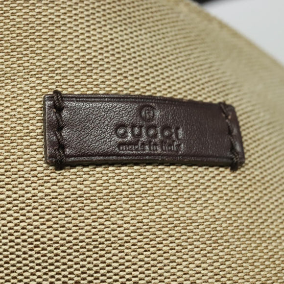 GUCCI Canvas Leather Tote Bag Outlet Beige Gold 257271 Auth 137667