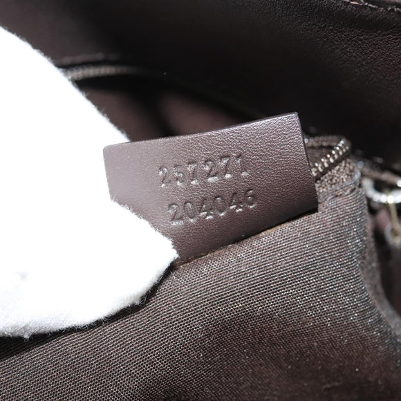 GUCCI Canvas Leather Tote Bag Outlet Beige Gold 257271 Auth 137667