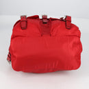 PRADA Backpack Nylon Red Silver Auth 137676-5