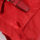 PRADA Backpack Nylon Red Silver Auth 137676-11