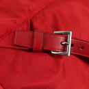 PRADA Backpack Nylon Red Silver Auth 137676-15