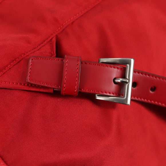PRADA Backpack Nylon Red Silver Auth 137676