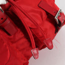 PRADA Backpack Nylon Red Silver Auth 137676-17