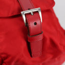 PRADA Backpack Nylon Red Silver Auth 137676-10