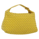 BOTTEGA VENETA INTRECCIATO Hand Bag Leather Yellow Gold Auth 137677-1