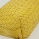BOTTEGA VENETA INTRECCIATO Hand Bag Leather Yellow Gold Auth 137677-9