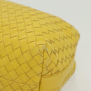 BOTTEGA VENETA INTRECCIATO Hand Bag Leather Yellow Gold Auth 137677-14