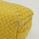 BOTTEGA VENETA INTRECCIATO Hand Bag Leather Yellow Gold Auth 137677-16
