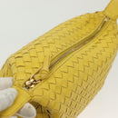 BOTTEGA VENETA INTRECCIATO Hand Bag Leather Yellow Gold Auth 137677-10