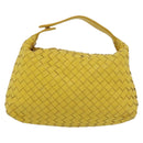 BOTTEGA VENETA INTRECCIATO Hand Bag Leather Yellow Gold Auth 137677-2