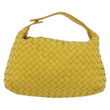BOTTEGA VENETA INTRECCIATO Hand Bag Leather Yellow Gold Auth 137677 - 0
