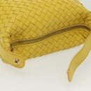 BOTTEGA VENETA INTRECCIATO Hand Bag Leather Yellow Gold Auth 137677-6