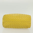 BOTTEGA VENETA INTRECCIATO Hand Bag Leather Yellow Gold Auth 137677-5