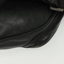 BOTTEGA VENETA INTRECCIATO Waist Bag Leather Black Silver Auth 137678-15
