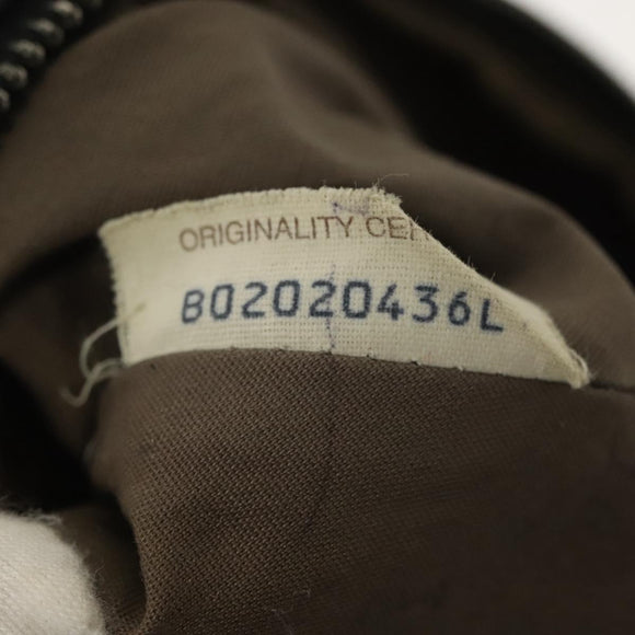 BOTTEGA VENETA INTRECCIATO Waist Bag Leather Black Silver Auth 137678