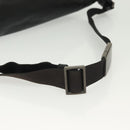 BOTTEGA VENETA INTRECCIATO Waist Bag Leather Black Silver Auth 137678-7