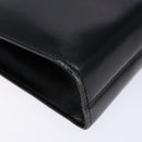 Salvatore Ferragamo Gancini Chain Shoulder Bag Leather Black Gold Auth 137680-14