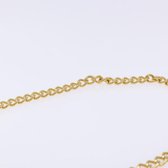 Salvatore Ferragamo Gancini Chain Shoulder Bag Leather Black Gold Auth 137680