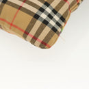 BURBERRY Nova Check Document Case Canvas Beige Gold Auth 137682-15