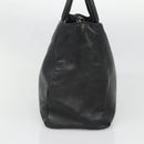 PRADA Hand Bag Leather Black Silver Auth 137694-4