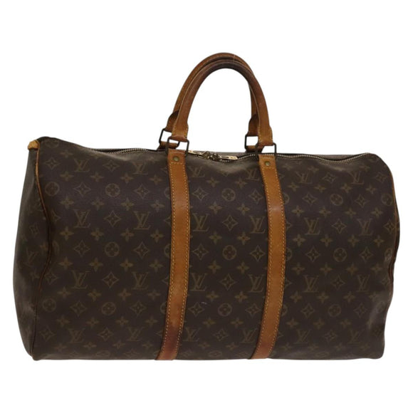 LOUIS VUITTON Monogram Keepall 50 Boston Bag M41426 LV Auth 137697