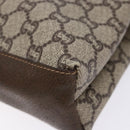 GUCCI GG Plus Supreme Shoulder Bag PVC Beige Gold Auth 137701-9