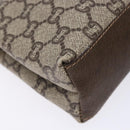 GUCCI GG Plus Supreme Shoulder Bag PVC Beige Gold Auth 137701-14