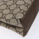 GUCCI GG Plus Supreme Shoulder Bag PVC Beige Gold Auth 137701-16