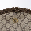 GUCCI GG Plus Supreme Shoulder Bag PVC Beige Gold Auth 137701-17