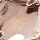 GUCCI GG Plus Supreme Shoulder Bag PVC Beige Gold Auth 137701-11