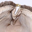 GUCCI GG Plus Supreme Shoulder Bag PVC Beige Gold Auth 137701-18