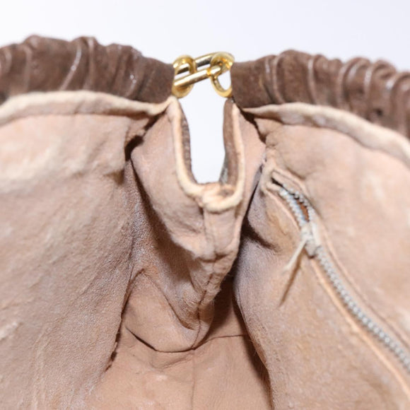 GUCCI GG Plus Supreme Shoulder Bag PVC Beige Gold Auth 137701