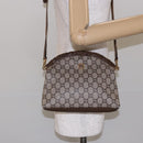 GUCCI GG Plus Supreme Shoulder Bag PVC Beige Gold Auth 137701-20