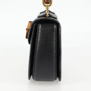 GUCCI Bamboo Hand Bag Leather Black Gold 001 1781 1577 0 Auth 137706A-3