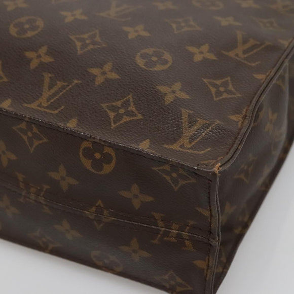 LOUIS VUITTON Monogram Sac Plat Hand Bag M51140 LV Auth 137711