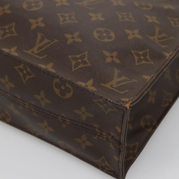 LOUIS VUITTON Monogram Sac Plat Hand Bag M51140 LV Auth 137711