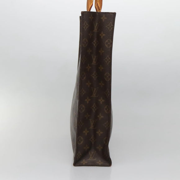 LOUIS VUITTON Monogram Sac Plat Hand Bag M51140 LV Auth 137711