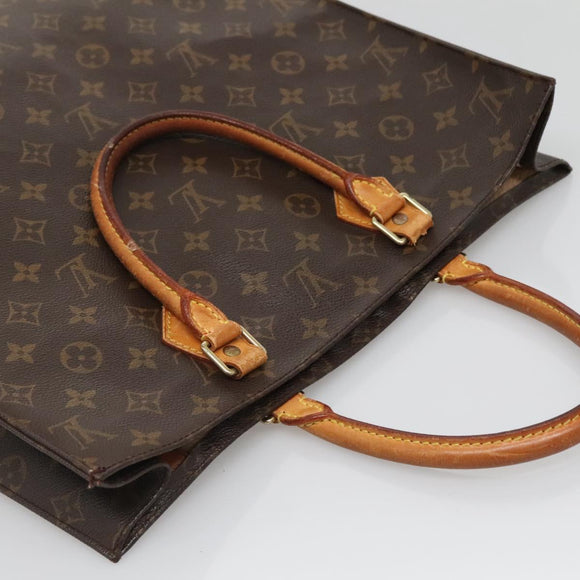 LOUIS VUITTON Monogram Sac Plat Hand Bag M51140 LV Auth 137711
