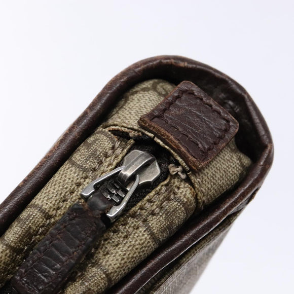 GUCCI GG Supreme Clutch Bag PVC Beige Silver 108844 Auth 137718