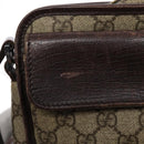 GUCCI GG Supreme Clutch Bag PVC Beige Silver 108844 Auth 137718-15